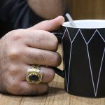 انگشتر گارنت نقره مردانه طرح پوریا - Image 4