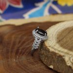 انگشتر گارنت الماس تراش نقره زنانه طرح عفیفه - Image 2