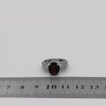 انگشتر گارنت الماس تراش نقره زنانه طرح آتنه - Image 4