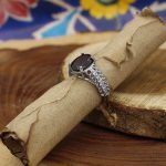 انگشتر گارنت الماس تراش نقره زنانه طرح آتنه - Image 3