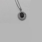 گردنبند گارنت الماس تراش نقره زنانه طرح ملکه - Image 3