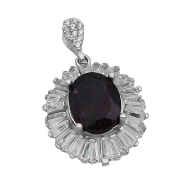 9-3-068black-agate-elaheh-necklace (1) گردنبند گارنت زنانه نقره فاخر