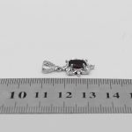 گردنبند گارنت الماس تراش نقره زنانه طرح کیانا - Image 4