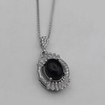 گردنبند عقیق مشکی نقره زنانه طرح مهربانو - Image 3