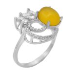 انگشتر شرف الشمس نقره زنانه طرح خاطره + حکاکی