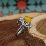 انگشتر شرف الشمس نقره زنانه طرح خاطره + حکاکی - Image 3