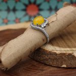 انگشتر شرف الشمس نقره زنانه طرح کیانا + حکاکی - Image 3