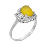 انگشتر شرف الشمس نقره زنانه طرح تابان + حکاکی