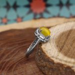 انگشتر شرف الشمس نقره زنانه طرح تابان + حکاکی - Image 3