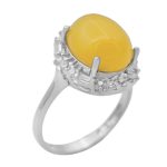 انگشتر شرف الشمس نقره زنانه طرح ترنج + حکاکی