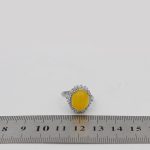 انگشتر شرف الشمس نقره زنانه طرح ترنج + حکاکی - Image 4