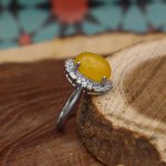 انگشتر شرف الشمس نقره زنانه طرح ترنج + حکاکی - Image 3