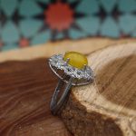 انگشتر شرف الشمس نقره زنانه طرح شیوا + حکاکی - Image 2