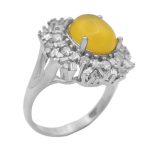 انگشتر شرف الشمس نقره زنانه طرح پناه + حکاکی