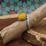 انگشتر شرف الشمس نقره زنانه طرح الیکا + حکاکی - Image 2