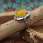 انگشتر شرف الشمس نقره زنانه طرح رامش + حکاکی - Image 2