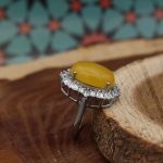 انگشتر شرف الشمس نقره زنانه طرح رامش + حکاکی - Image 3