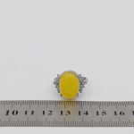 انگشتر شرف الشمس نقره زنانه طرح فرسیما + حکاکی - Image 4