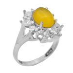 انگشتر شرف الشمس نقره زنانه طرح گیتا + حکاکی