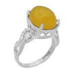 انگشتر شرف الشمس نقره زنانه طرح نوگل + حکاکی