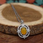 گردنبند شرف الشمس زنانه نقره طرح تلما + حکاکی - Image 2