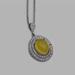 گردنبند شرف الشمس زنانه نقره طرح آنوشا + حکاکی - Image 2