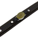 دستبند شرف الشمس نقره چرم طبیعی مشکی دو لایه طرح معین + حرز امام جواد (ع) + آیت الکرسی + حکاکی شرف الشمس