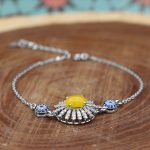 دستبند شرف الشمس نقره زنانه طرح نادیا + حکاکی - Image 2