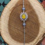 دستبند شرف الشمس نقره زنانه طرح نادیا + حکاکی - Image 3