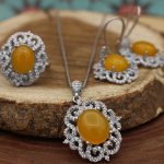 نیم ست شرف الشمس نقره زنانه طرح رها + حکاکی - Image 2