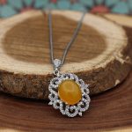 نیم ست شرف الشمس نقره زنانه طرح رها + حکاکی - Image 3