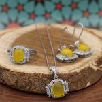 نیم ست شرف الشمس نقره زنانه طرح سوران + حکاکی - Image 3