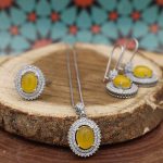 نیم ست شرف الشمس نقره زنانه طرح هلن + حکاکی - Image 3