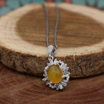 نیم ست شرف الشمس نقره زنانه طرح توران + حکاکی - Image 3