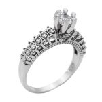 حلقه تک نگین نقره زنانه طرح گلسا