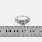 حلقه تک نگین نقره زنانه طرح گلسا - Image 4