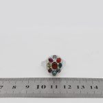 انگشتر چند سنگ نقره زنانه دست ساز طرح نورا + حرز امام جواد (ع) - Image 4