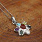 گردنبند نقره زنانه چند نگین اصل طرح افرا + حرز امام جواد (ع) - Image 3