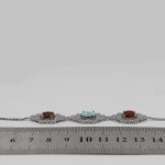 دستبند چند سنگ نقره زنانه طرح ویدا - Image 4