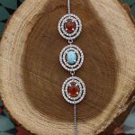 دستبند چند سنگ نقره زنانه طرح پرتو - Image 3