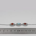 دستبند چند سنگ نقره زنانه طرح پرتو - Image 4