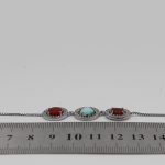 دستبند چند سنگ نقره زنانه طرح نورا - Image 4