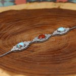 دستبند چند سنگ نقره زنانه طرح شهلا - Image 2