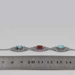 دستبند چند سنگ نقره زنانه طرح شهلا - Image 4