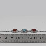 دستبند چند سنگ نقره زنانه طرح خاتون - Image 4