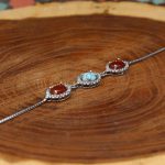 دستبند چند سنگ نقره زنانه طرح خاتون - Image 3