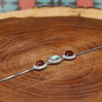 دستبند چند سنگ نقره زنانه طرح هدیش - Image 3