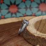 انگشتر توپاز الماس تراش نقره زنانه طرح سایرا - Image 3