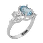 انگشتر توپاز الماس تراش نقره زنانه طرح کلارا