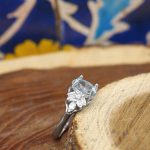 انگشتر توپاز الماس تراش نقره زنانه طرح کلارا - Image 3